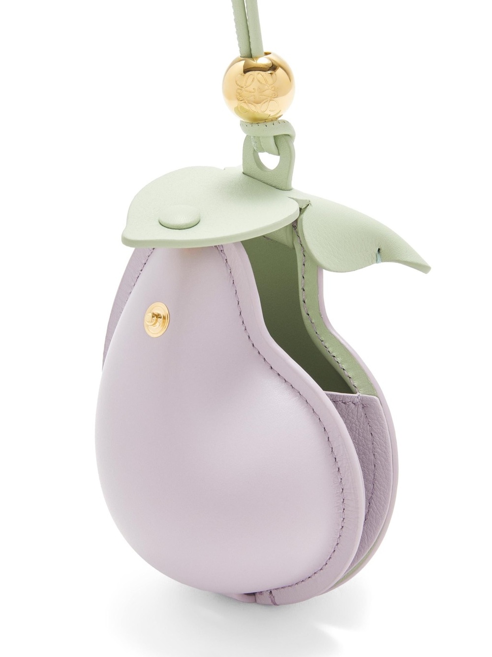 Loewe Eggplant Bag Charm Classic Calfskin Light Purple/Spring Green Gold Hard